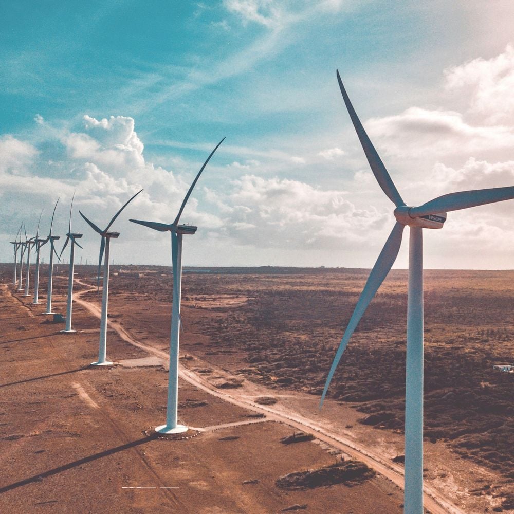 Photographed wind energy infrastructure